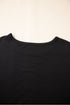 Black Checkerd DESERT DREAMS Printed Ripped Plus Size Tee